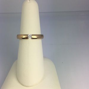 Gold plated ring with CZ stone